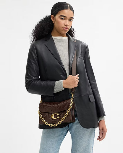 Coach Chain Tabby Shoulder Bag With Quilting