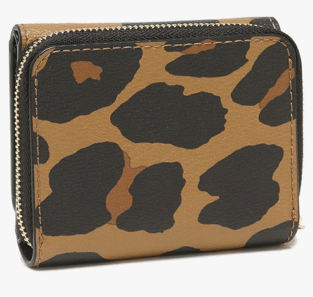 Coach Small Trifold Wallet With Leopard Print