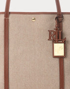 Ralph Lauren Canvas & Leather Large Emerie Tote
