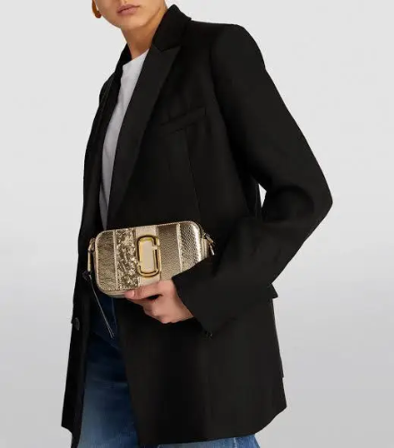 The Marc Jacobs Snapshot Cross-Body Bag Patchwork Metallic Gold