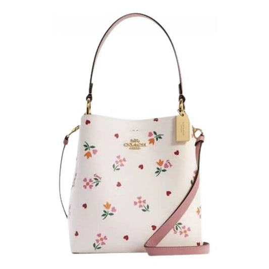 Coach Small Town Bucket Bag With Heart Petal Print