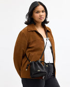 Coach Faye Mini Drawstring Bag With Quilting
