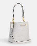 Coach Rowan Bucket Bag In Signature Canvas Chalk White