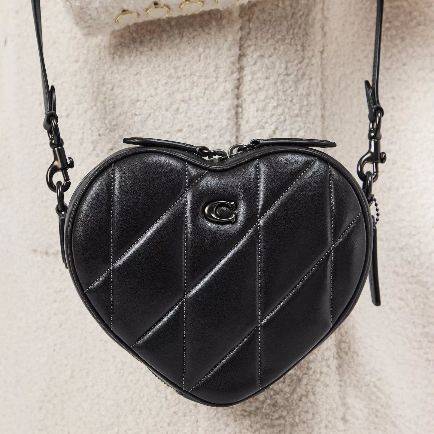 Coach Heart Crossbody With Quilting