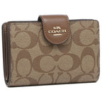 Coach Medium Corner Zip Wallet In Signature Canvas
