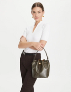 Tory Burch T Monogram Coated Canvas Bucket Bag