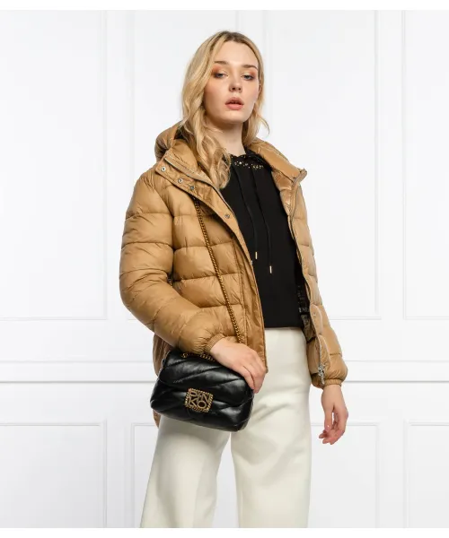Pinko Leather messenger bag Love Mini Puff Maxi Quilt Jewe