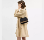 Coach Klare Crossbody Bag In Signature Canvas Tan Black