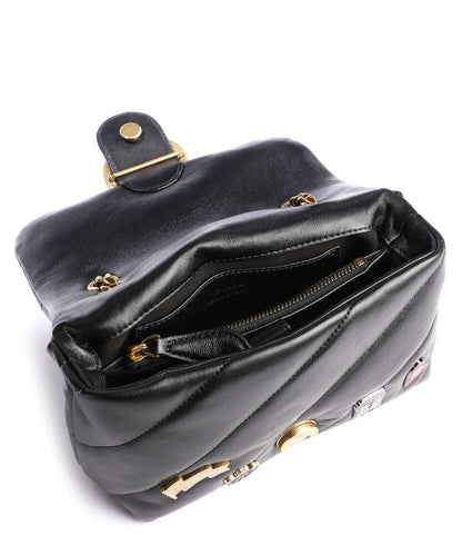 Pinko Love Bag Puff Versify Pins – black