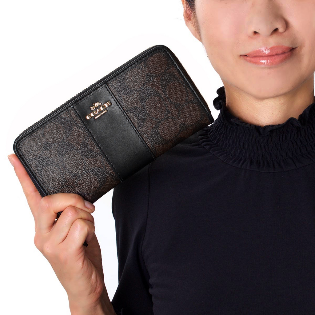 Coach Signature PVC Slim Envelope Wallet