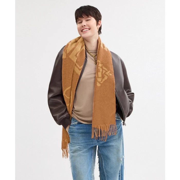 Coach Horse And Carriage Cashmere Muffler