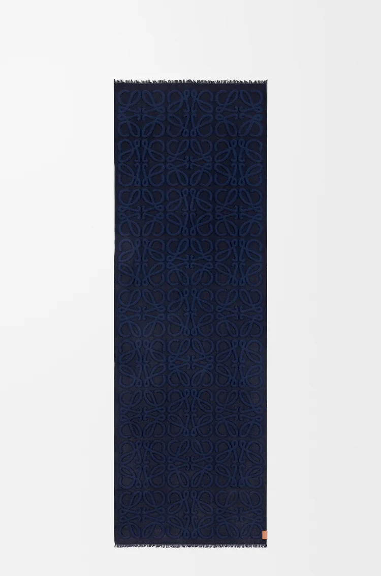 Loewe Scarf in wool, cotton and silk blend