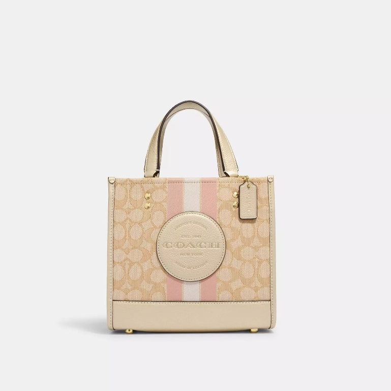 Coach Dempsey Tote 22 In Signature Jacquard