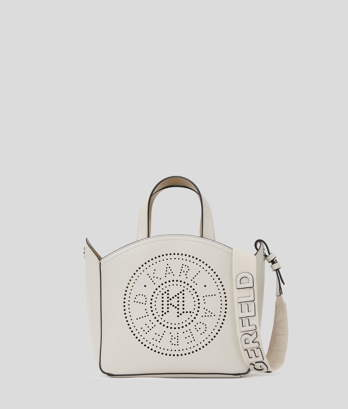 Karl Lagerfeld- K/Circle Perforated Small Tote Bag