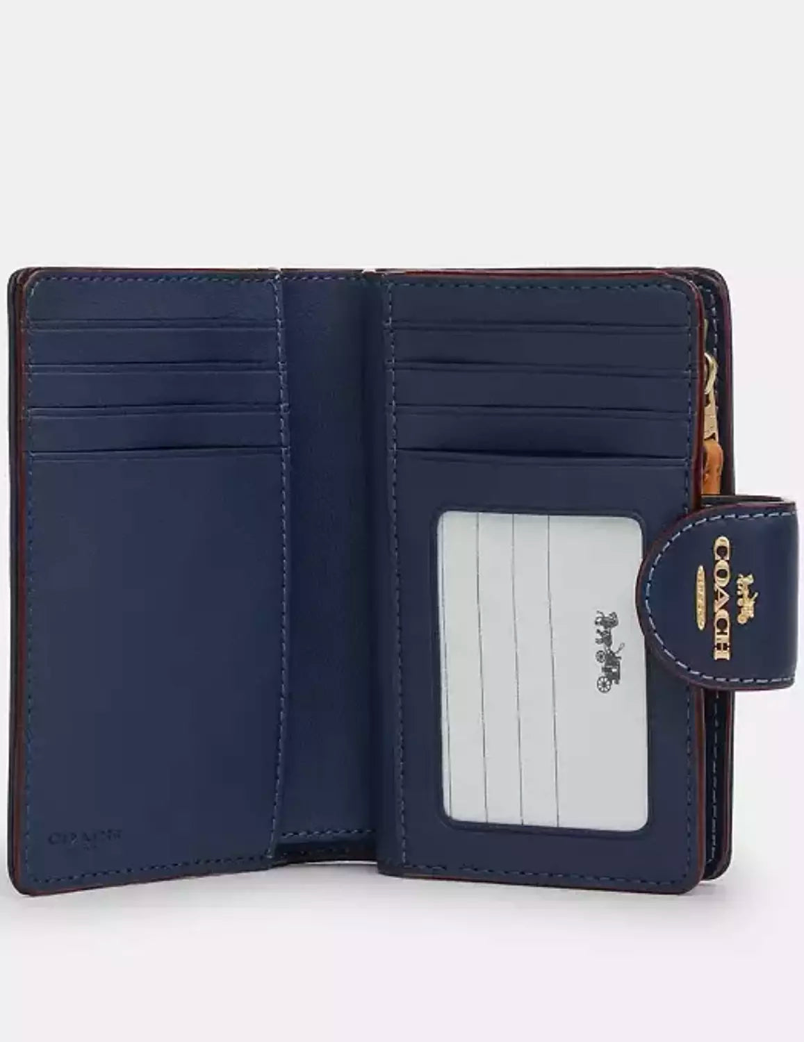 Coach Medium Corner Zip Wallet In Signature Denim