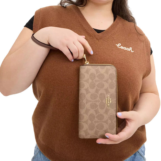 Coach Long Zip Around Wallet
