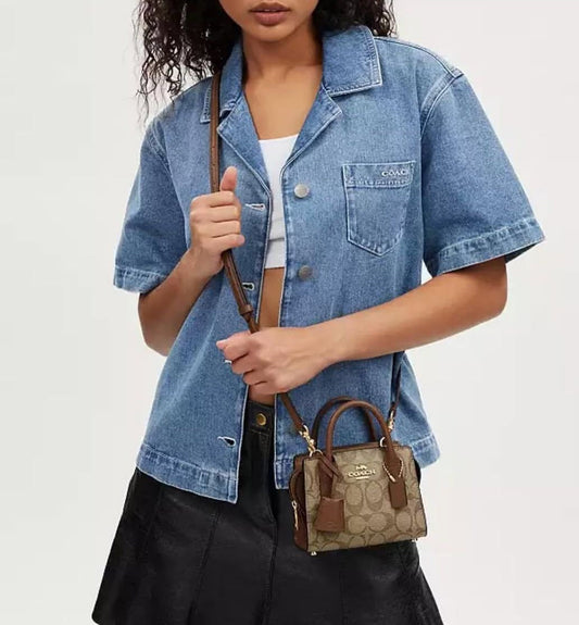 Coach Andrea Mini Carryall Bag In Signature Canvas