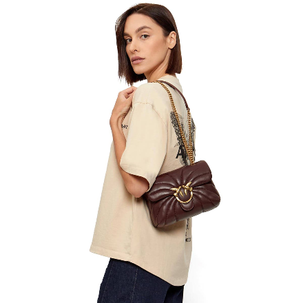 Pinko Mini Love Bag Puff Butterfly Quilted Shoulder Bag