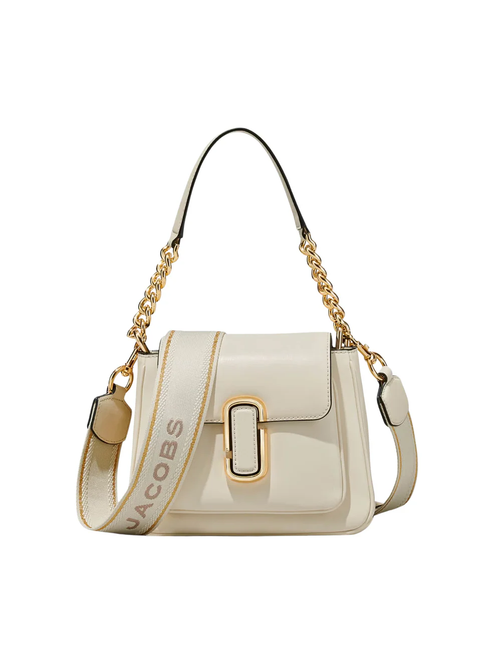 Marc Jacobs The J Marc Chain Leather Satchel Bag Cloud White
