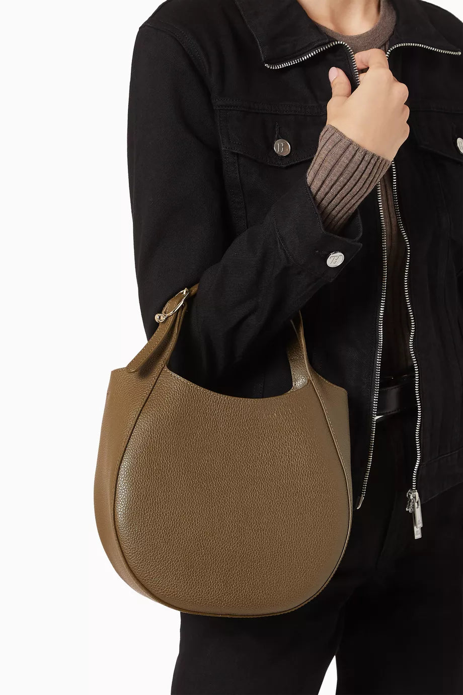 Longchamp
small Le Foulonné grained leather cross body bag