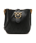 Pinko Leather bucket bag LOVE BUCKET WAVE LOGO CL
