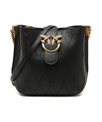 Pinko Leather bucket bag LOVE BUCKET WAVE LOGO CL