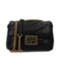 Pinko Leather messenger bag Love Mini Puff Maxi Quilt Jewe