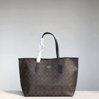 Coach City Tote Bag In Signature Canvas Brown Black