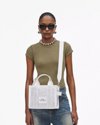 Marc Jacobs The Crystal Canvas Small Tote Bag white crystal