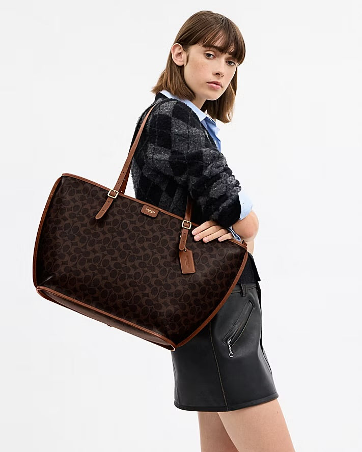 Coach Taxi Classic Signature Canvas Tote Bag