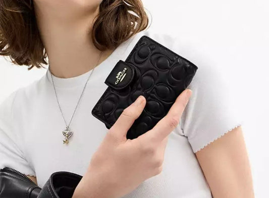 Coach Medium Corner Zip Wallet In Signature Leather