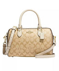 Coach Rowan Satchel Bag In Blocked Signature Canvas