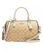 Coach Rowan Satchel Bag In Blocked Signature Canvas