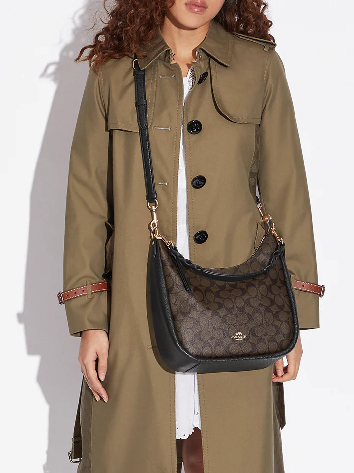 Coach Jules Hobo In Signature Canvas