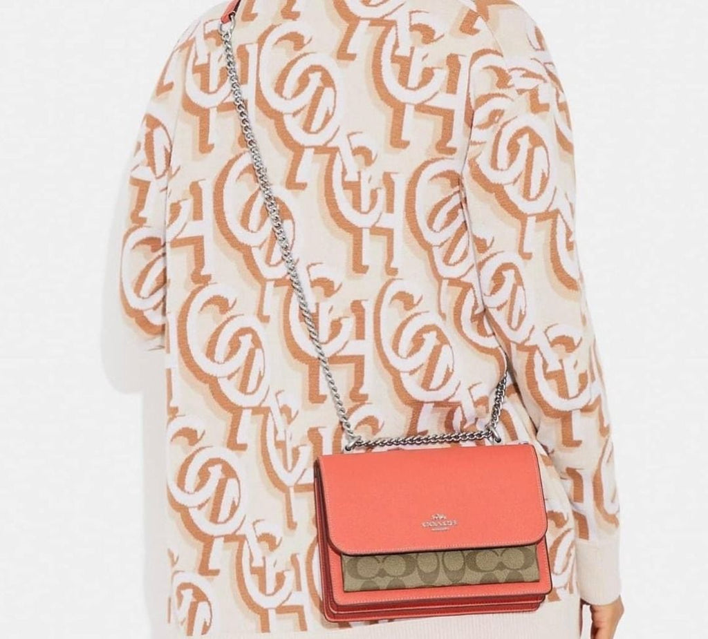 Coach Klare Crossbody In Signature Canvas r Khaki Tangerine