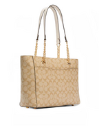Coach Marlie Tote In Signature Canvas Light Khaki