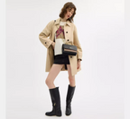 Coach Klare Crossbody Bag In Signature Canvas Tan Black
