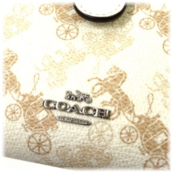 Coach Medium Corner Zip Wallet With Horse And Carriage Print