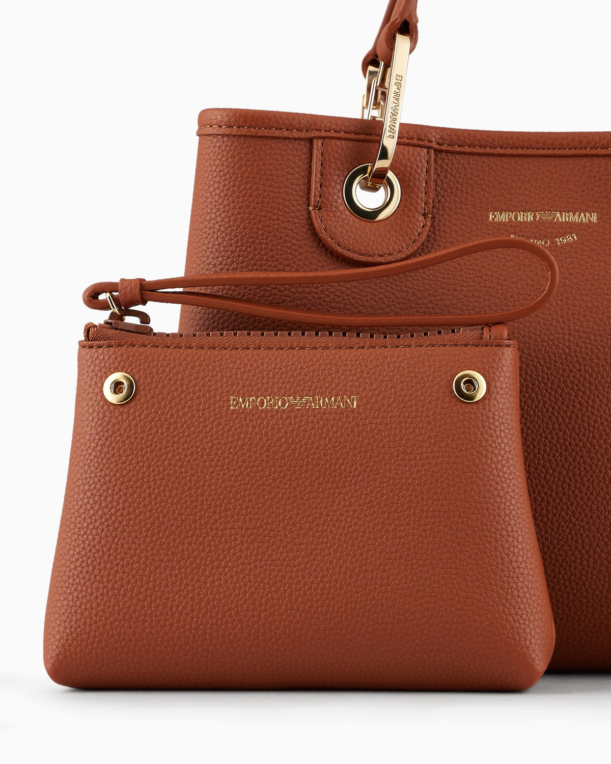 Emporio Armani Small Myea Shopper Bag With Deer Print