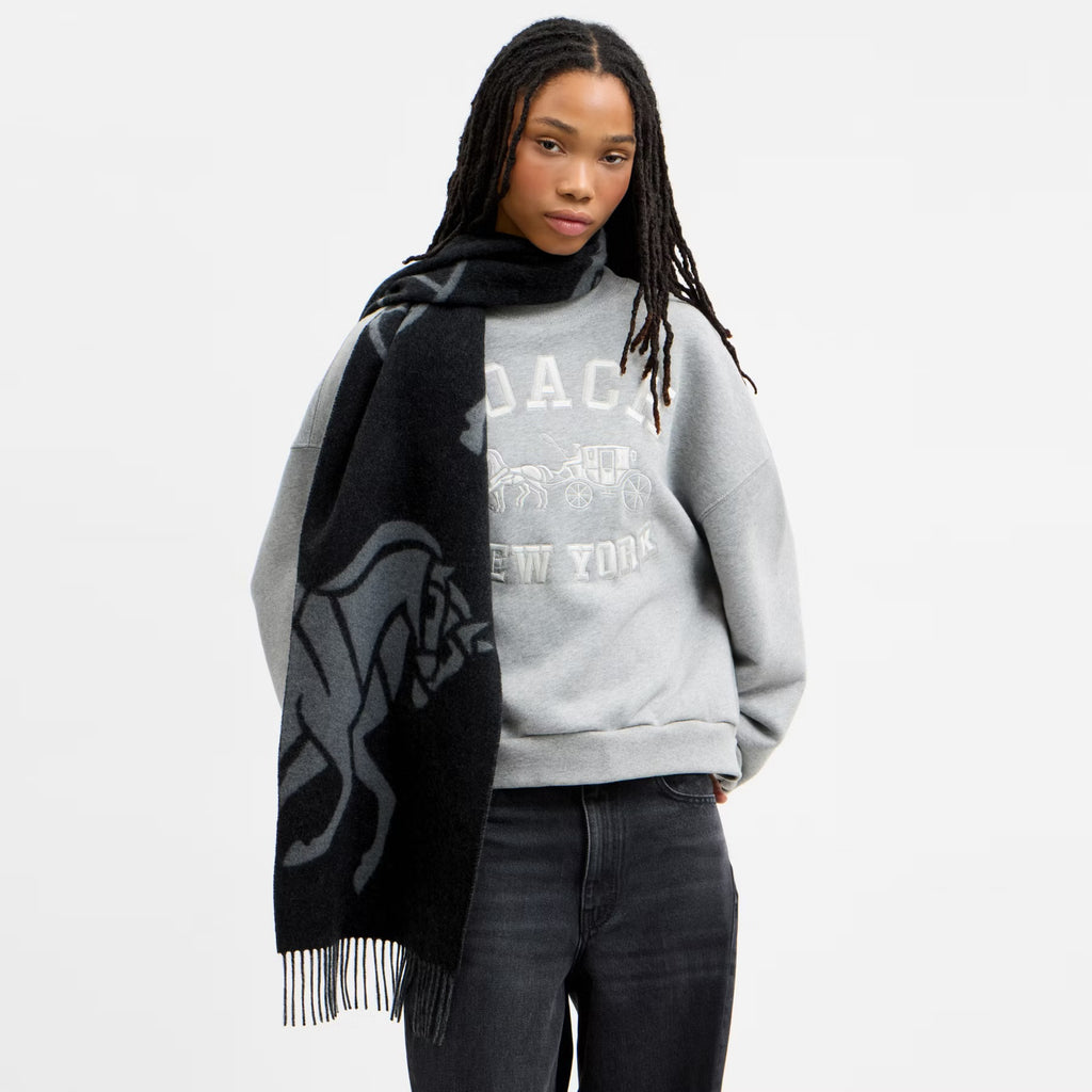 Coach Horse And Carriage Cashmere Muffler