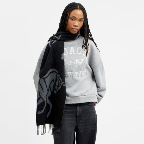 Coach Horse And Carriage Cashmere Muffler