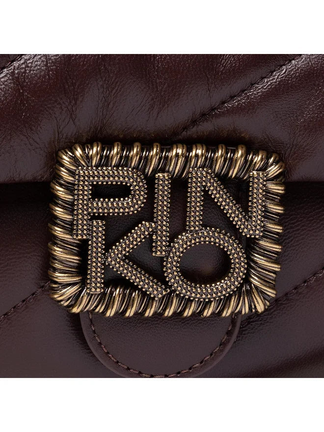 Pinko Love large Puff Bag in burgundy