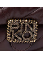 Pinko Love large Puff Bag in burgundy