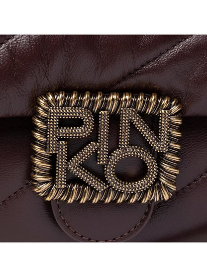 Pinko Love large Puff Bag in burgundy