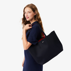 ‏Lacoste Anna Reversible Tote   With Pouch Black / Red