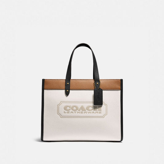 Coach Field Tote 30 In Colorblock With Coach Badge