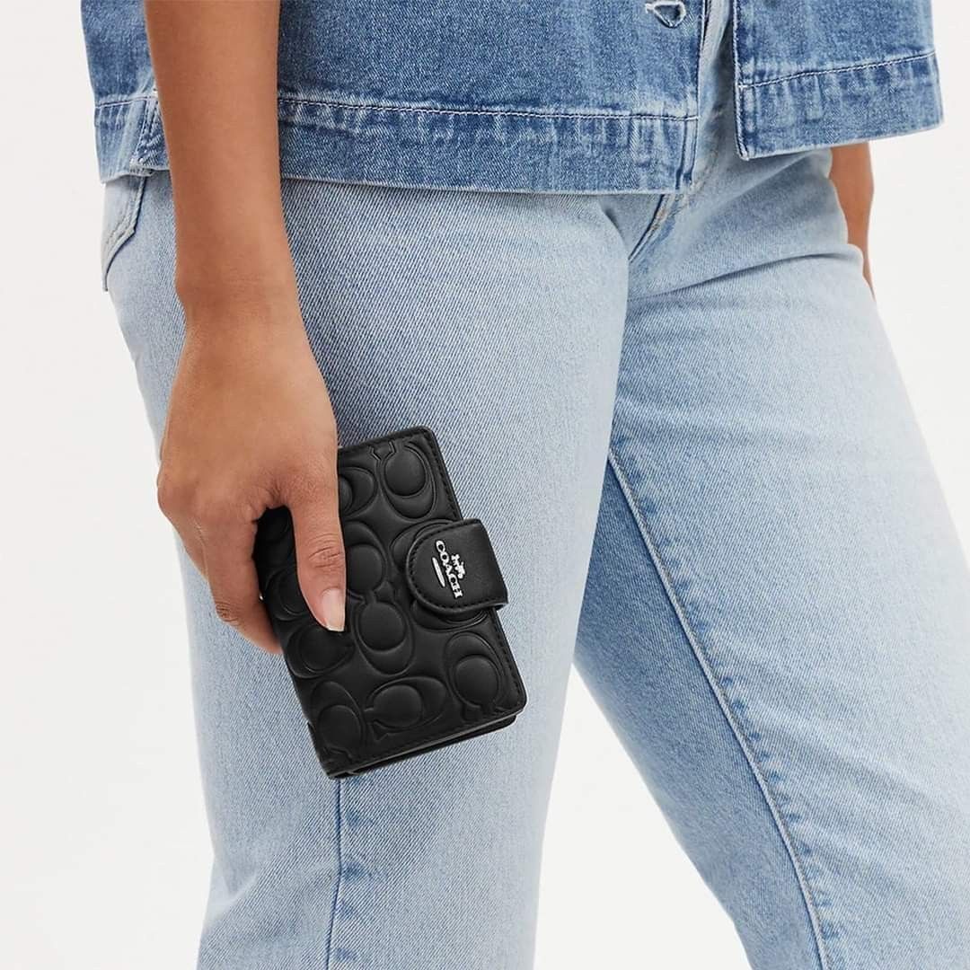 Coach Medium Corner Zip Wallet In Signature Leather