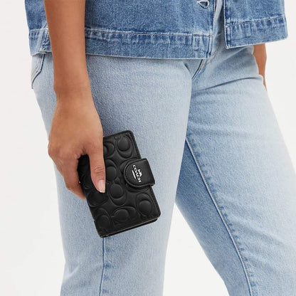 Coach Medium Corner Zip Wallet In Signature Leather