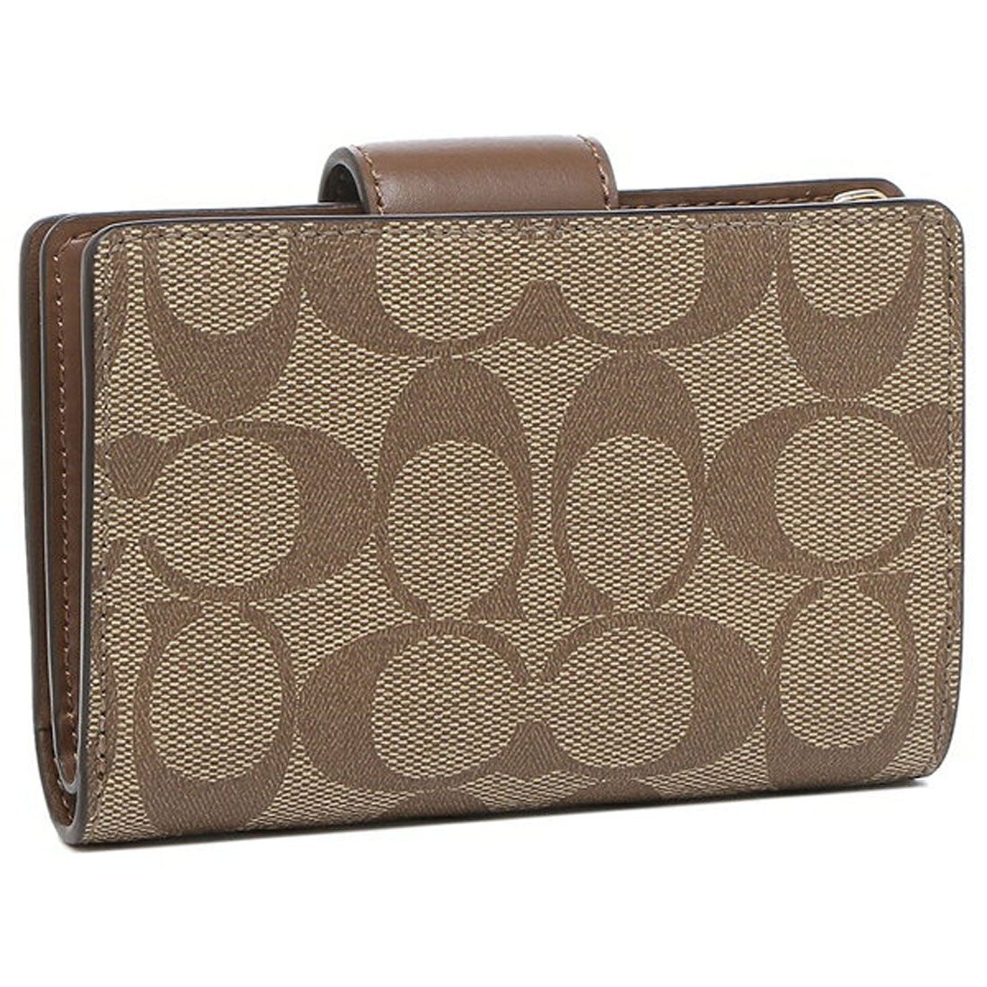 Coach Medium Corner Zip Wallet In Signature Canvas