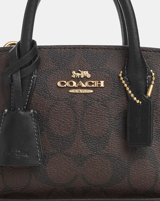 Coach Andrea Mini Carryall In Signature Canvas Coach